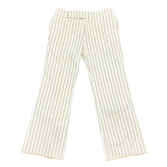 Marni Striped Flare Designer Beige Off White 2000s Bootcut Beige Made In Italy 4 - Picture 2 of 8